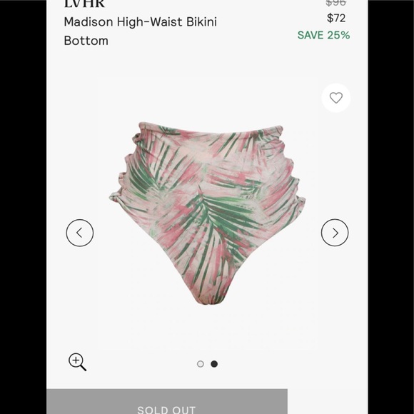 LVHR bikini set, high waist bottom&racer back top - Picture 5 of 8